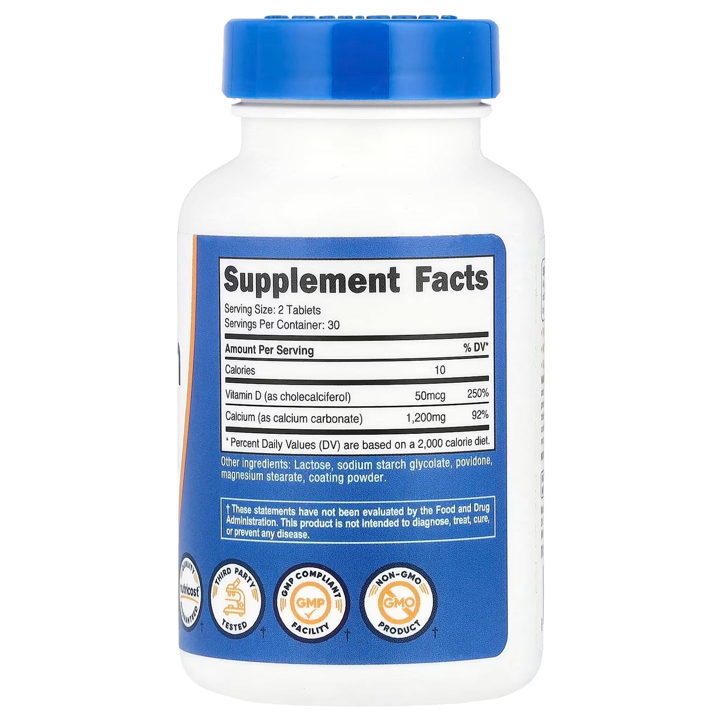 Nutricost Calcium with Vitamin D – 240 Tablets, Gluten-Free & GMO-Free Calcium Supplement