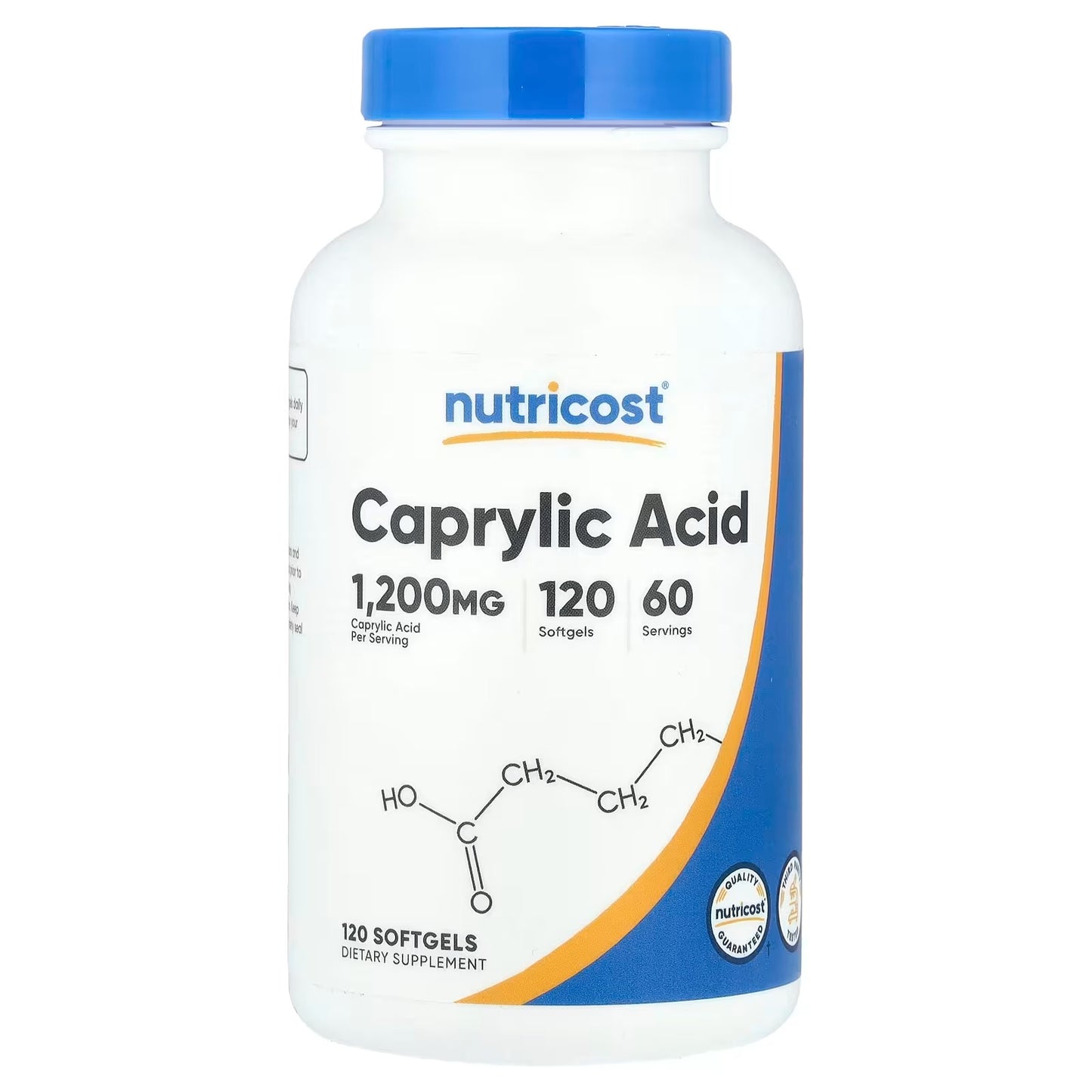 Nutricost Caprylic Acid 1200mg – 120 Softgels, High-Potency Fatty Acid Supplement
