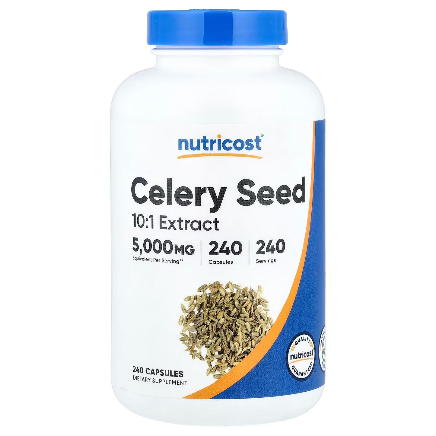 Nutricost Celery SNutricost Celery Seed Extract – 240 Capsules, 240 Servings, Herbal Botanical Supplementeed Extract – 240 Capsules, 240 Servings, Herbal Botanical Supplement