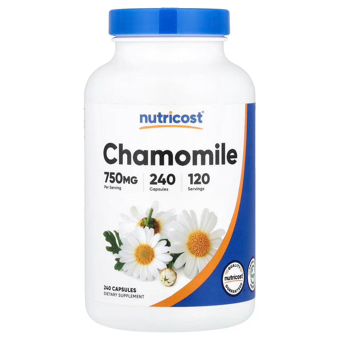 Nutricost Chamomile 750mg – 240 Vegetarian Capsules, 120 Servings, Gluten-Free Herbal Supplemen
