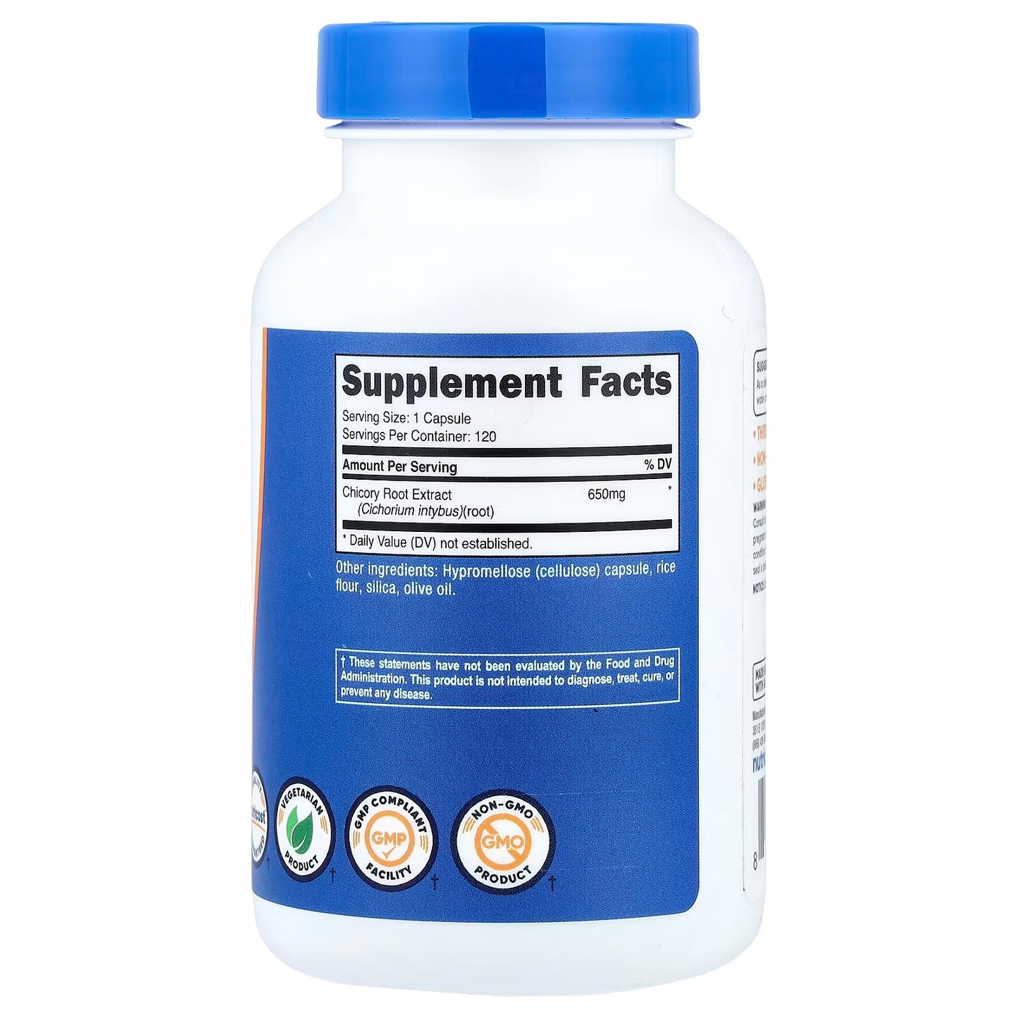 SEO-Optimized Product Title: Nutricost Chicory Root 650mg – 120 Plant-Based Capsules, Natural Herbal Fiber Supplement