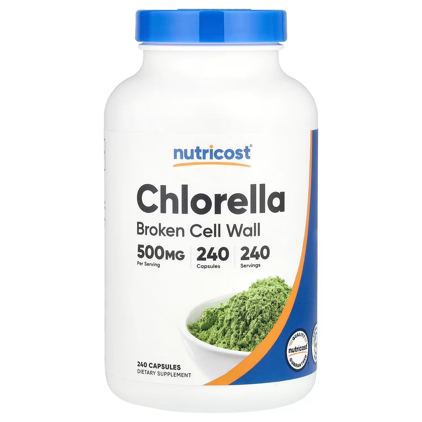 Nutricost Chlorella 500mg – 240 Vegetarian Capsules, Gluten-Free Algae Superfood Supplemen