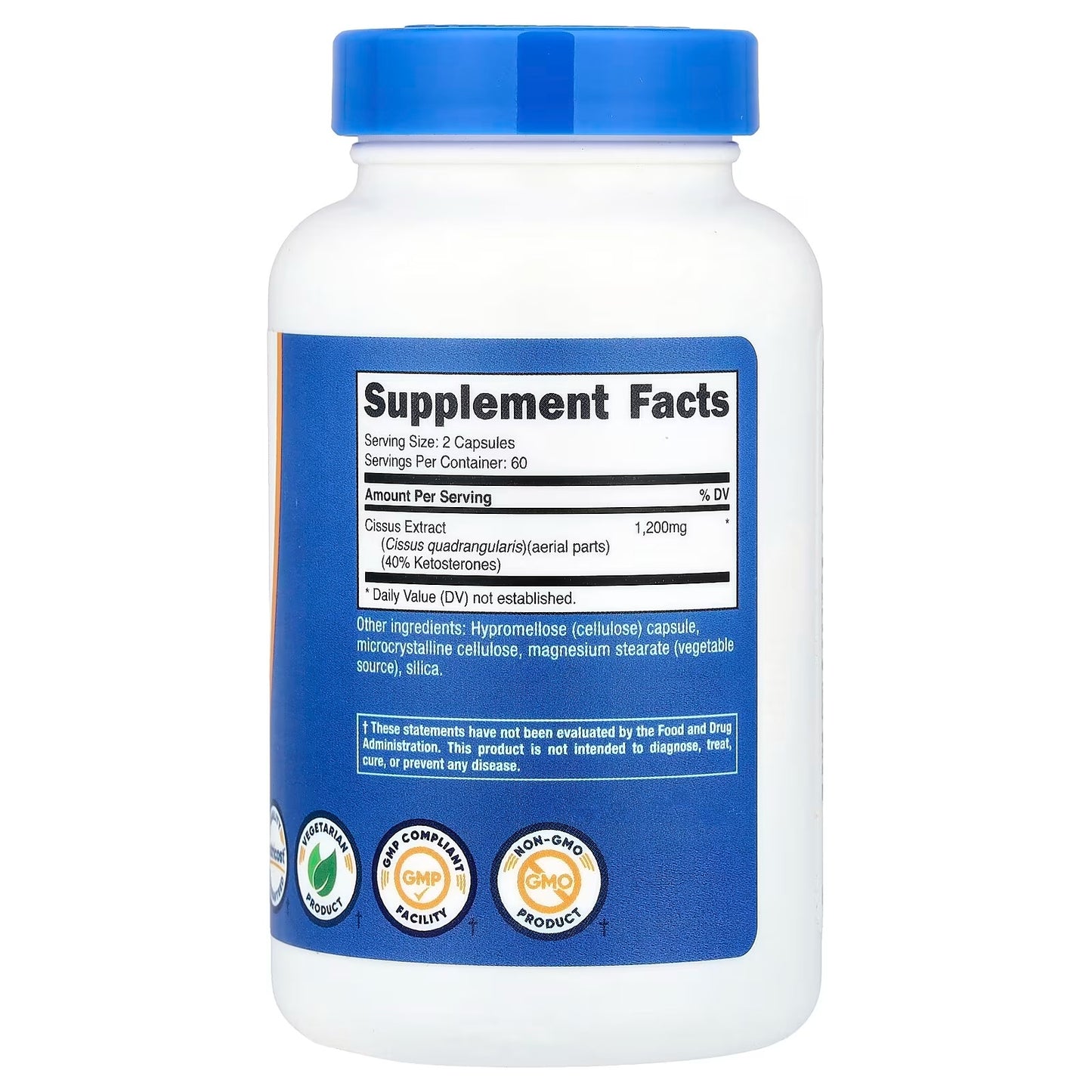 Nutricost Cissus Quadrangularis 1200mg – 120 Capsules, 60 Servings, Herbal Supplement