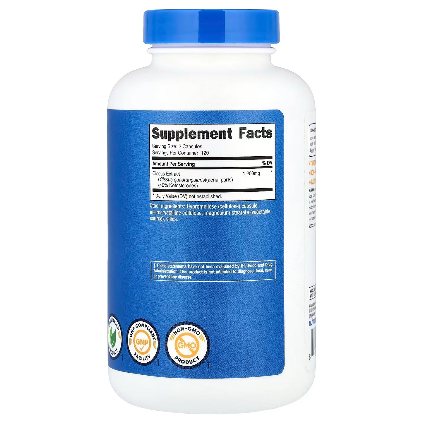 Nutricost Cissus Quadrangularis 1200mg – 240 Capsules, 120 Servings, Herbal Supplement