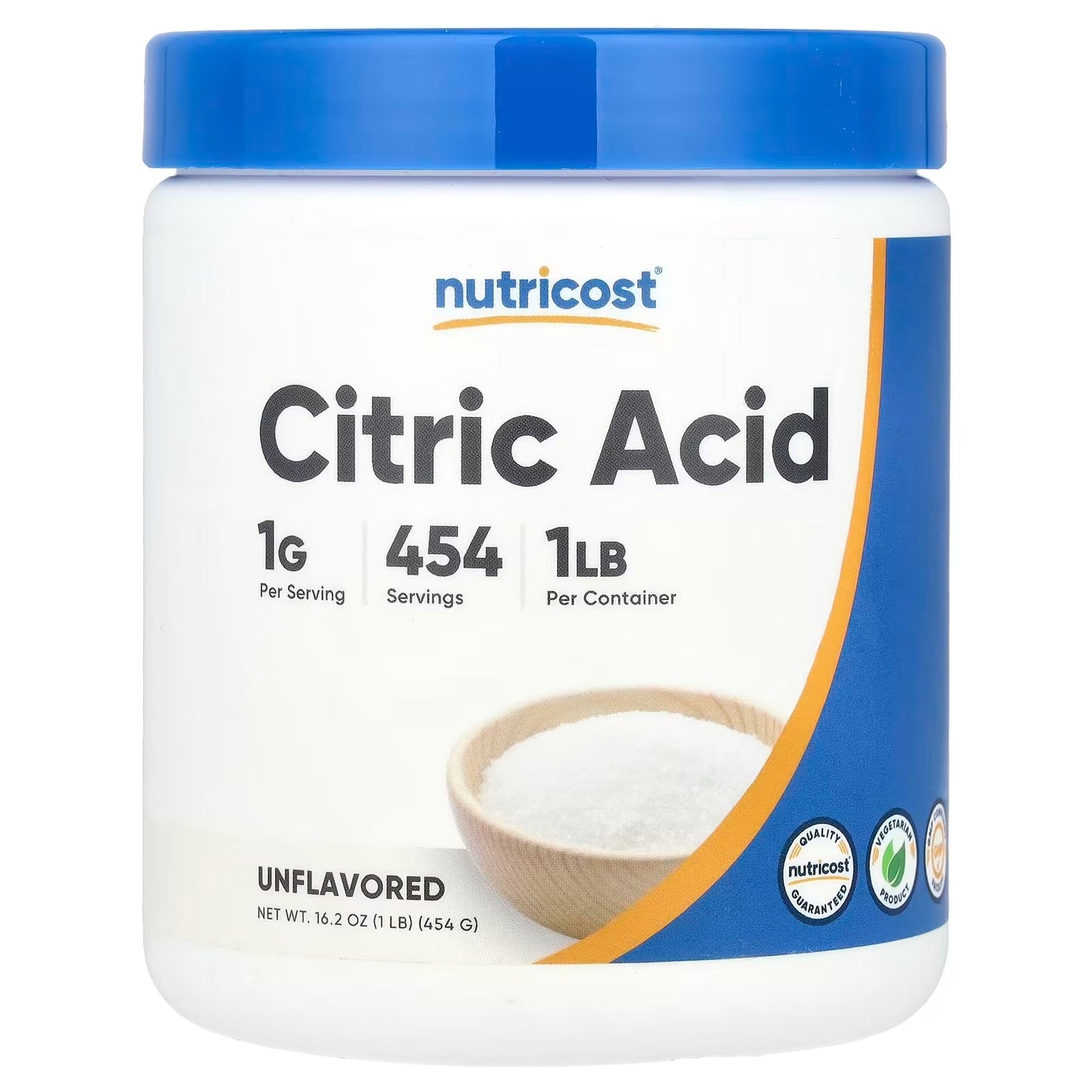 Nutricost Citric Acid Powder 1 lb (454g) – 1g Per Serving, Pure Citric Acid Powder