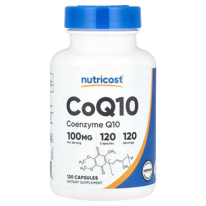 Nutricost CoQ10 100mg – 120 Vegetarian Capsules, 120 Servings, High-Absorption Coenzyme Q10, GMO-Free
