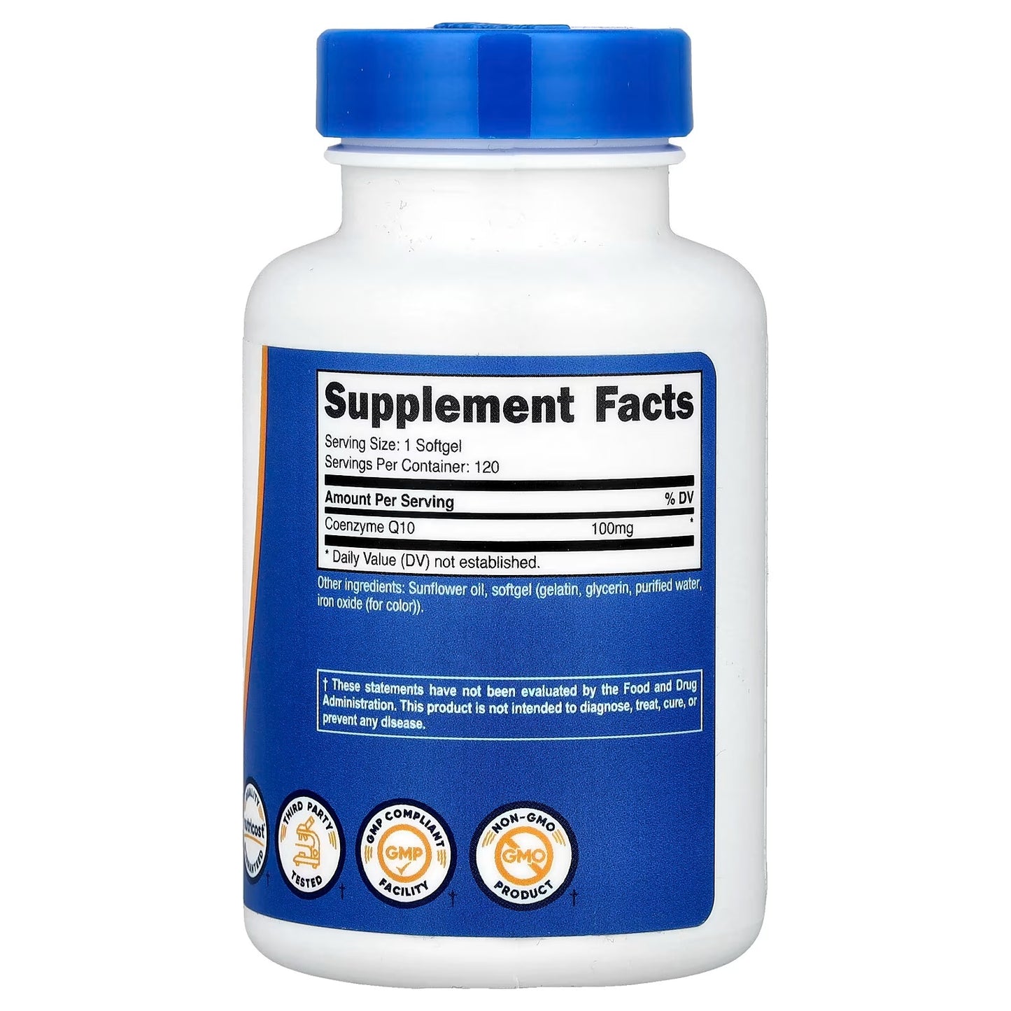 Nutricost CoQ10 100mg – 120 Vegetarian Capsules, 120 Servings, High-Absorption Coenzyme Q10, GMO-Free