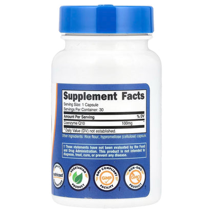 Nutricost CoQ10 100mg – 120 Servings, Softgels with Better Absorption, Coenzyme Q10 Supplement