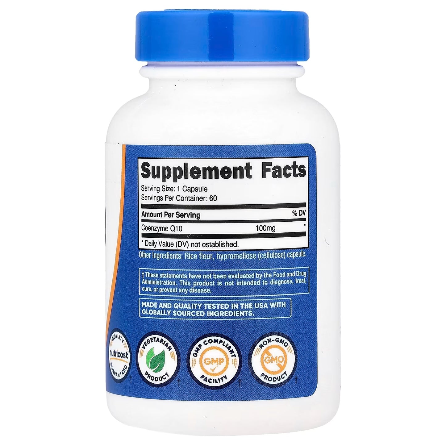 Nutricost CoQ10 100mg – 60 Vegetarian Capsules, 60 Servings, Coenzyme Q10 Supplement