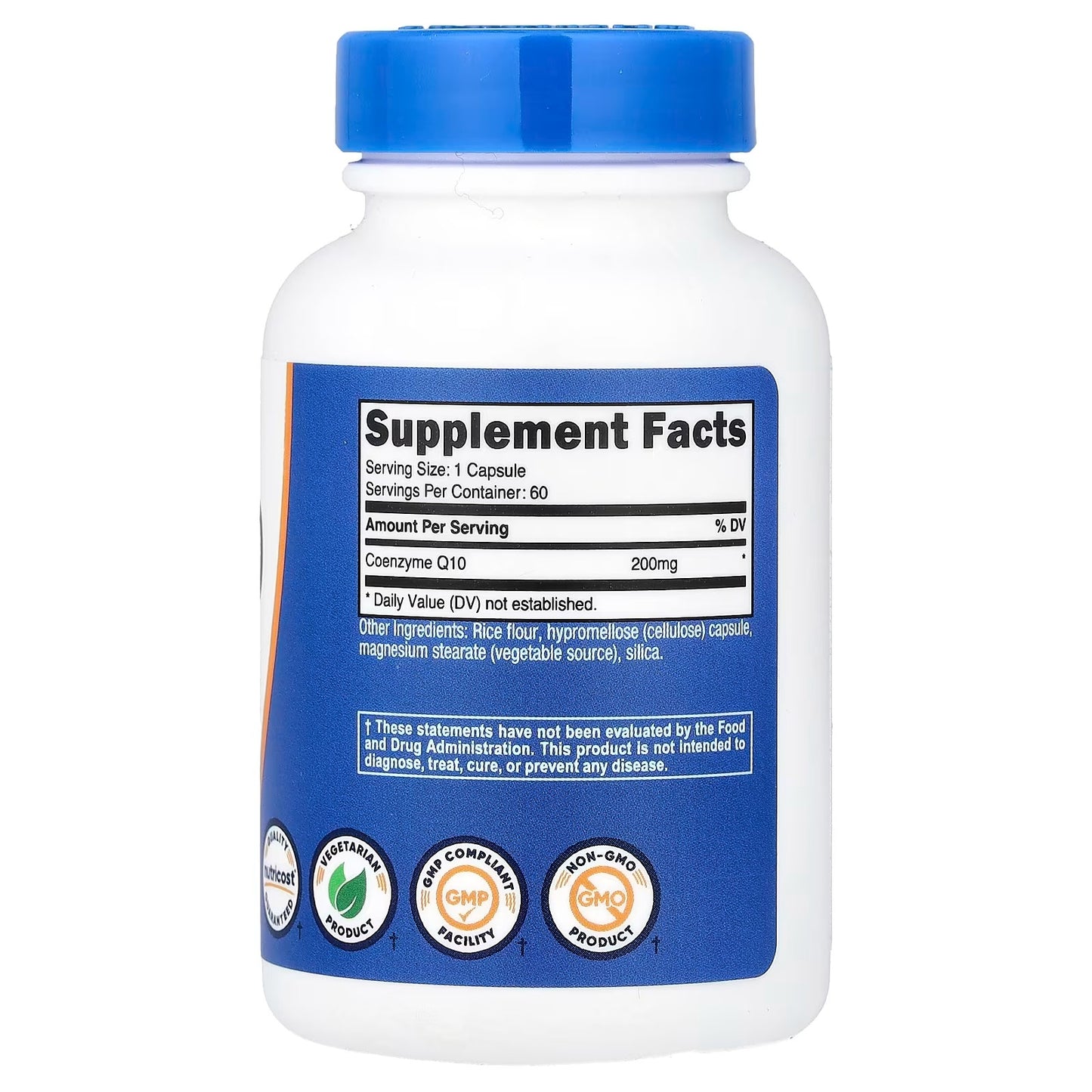 Nutricost CoQ10 200mg – 60 Vegetarian Capsules, High-Absorption Coenzyme Q10, GMO-Free