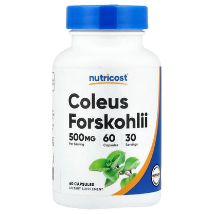 Nutricost Coleus Forskohlii 250mg – 60 Capsules, Herbal Coleus Extract Supplement