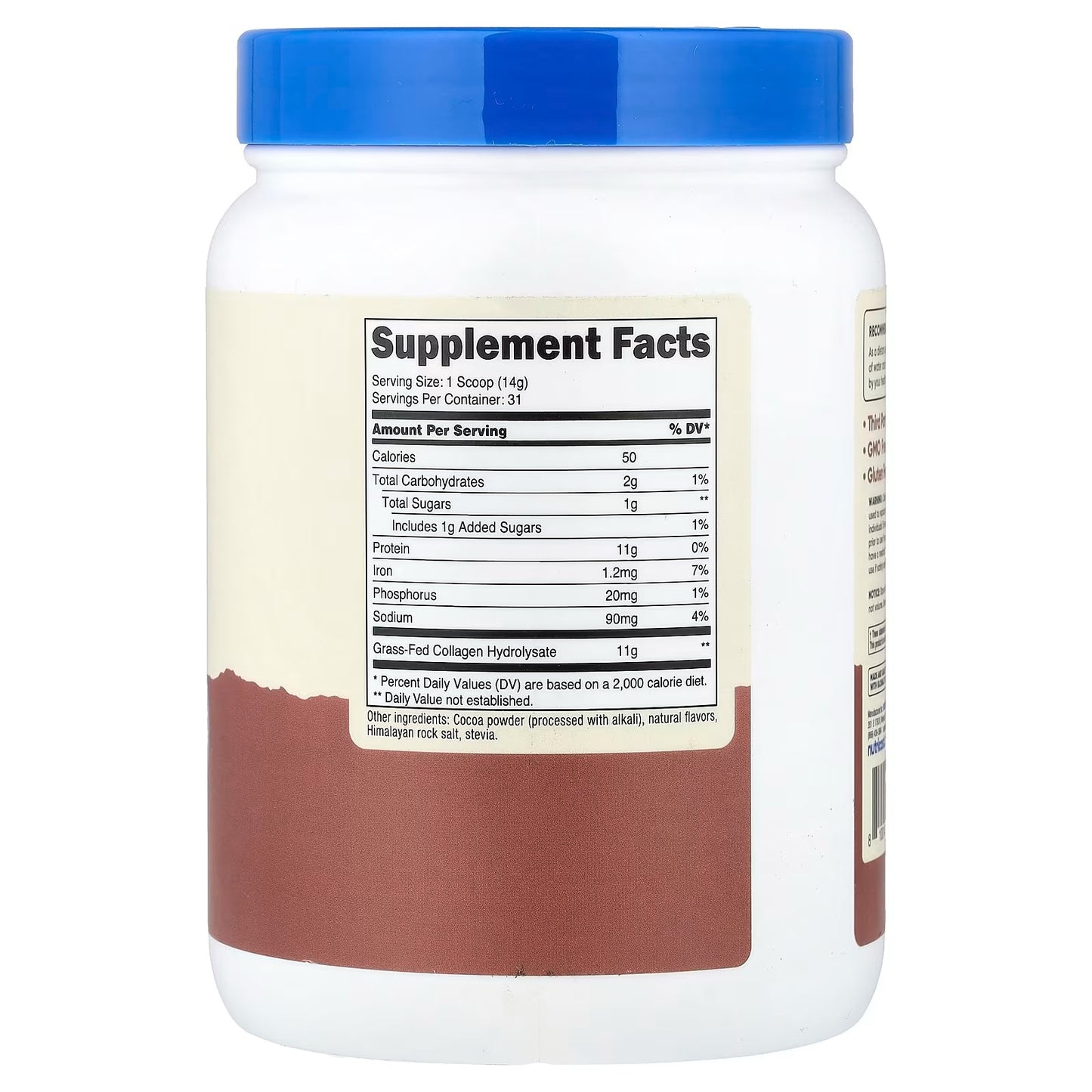 Nutricost Collagen Peptides Powder 1 lb (454g) – Chocolate Flavor, Collagen Protein Supplement