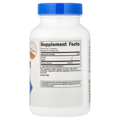 Nutricost Colostrum 500mg – 120 Capsules, 2-Bottle Pack, Colostrum Supplement