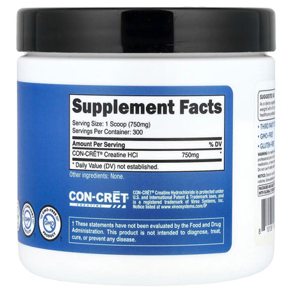Nutricost Creatine HCl Powder 8 oz (227g) – Made with CON-CRET Creatine, Premium Creatine Supplement