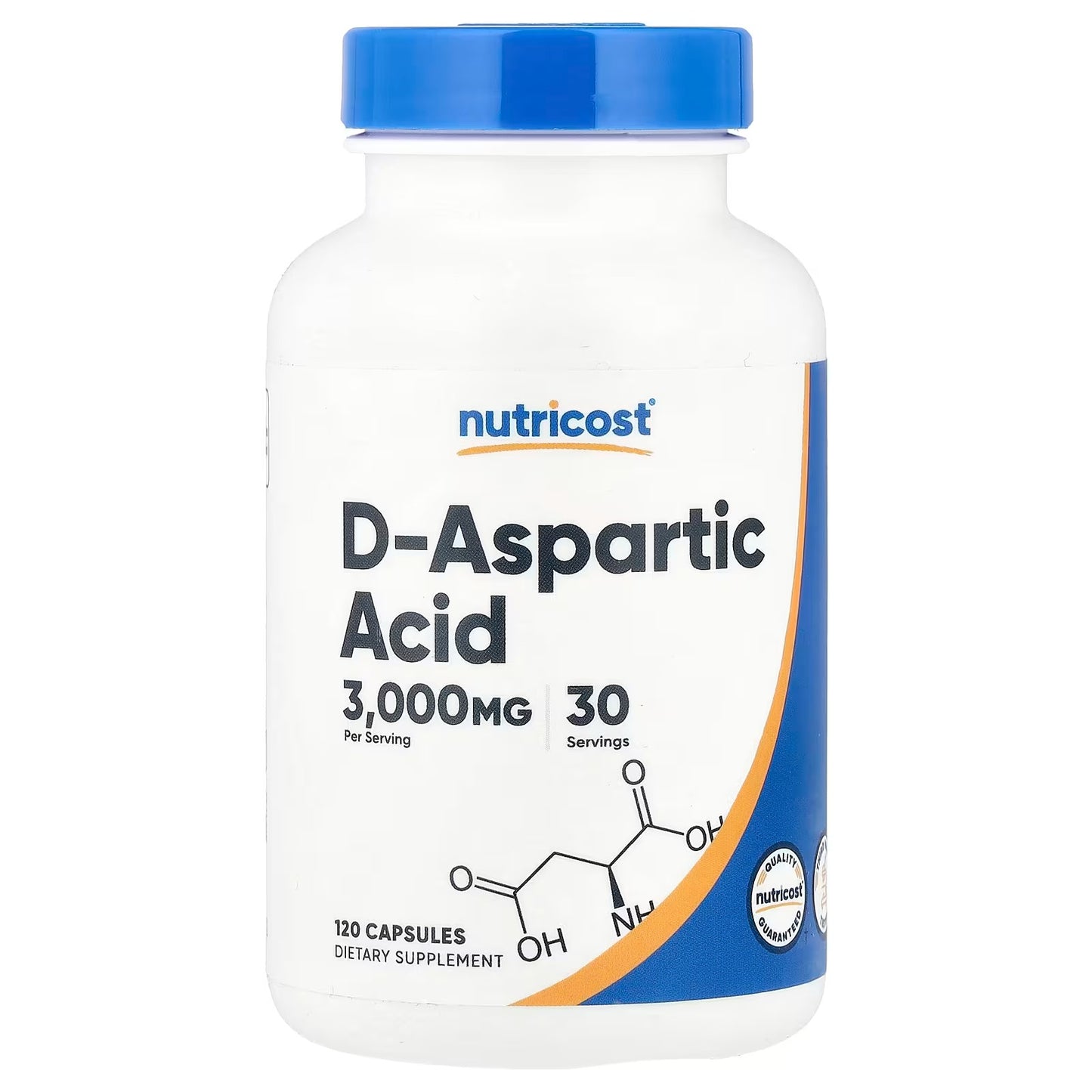 Nutricost D-Aspartic Acid – 180 Capsules, 2 Bottles, Amino Acid Dietary Supplement