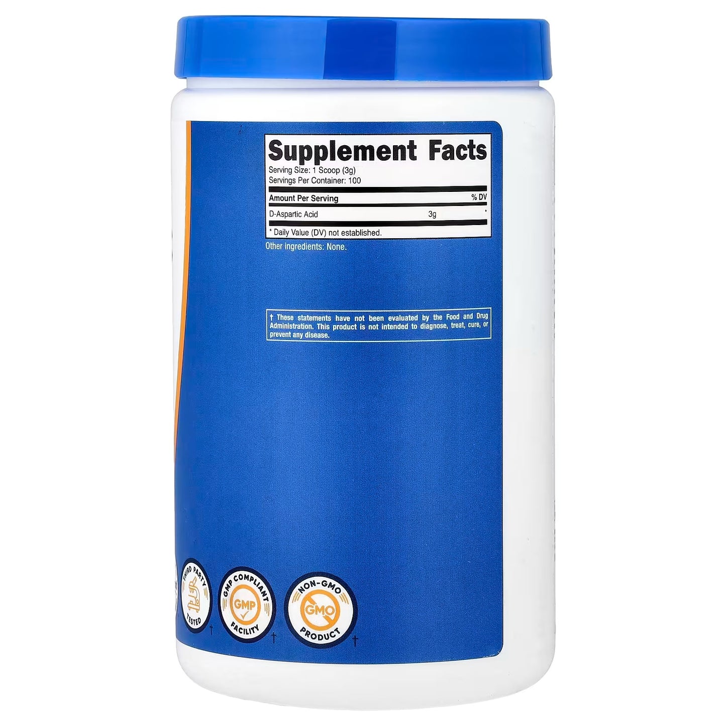 Nutricost D-Aspartic Acid (DAA) Powder 300g – Pure D-Aspartic Acid, Amino Acid Supplement