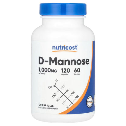 Nutricost D-Mannose 1000mg – 120 Capsules, 60 Servings, 500mg Per Capsule, GMO-Free & Gluten-Free