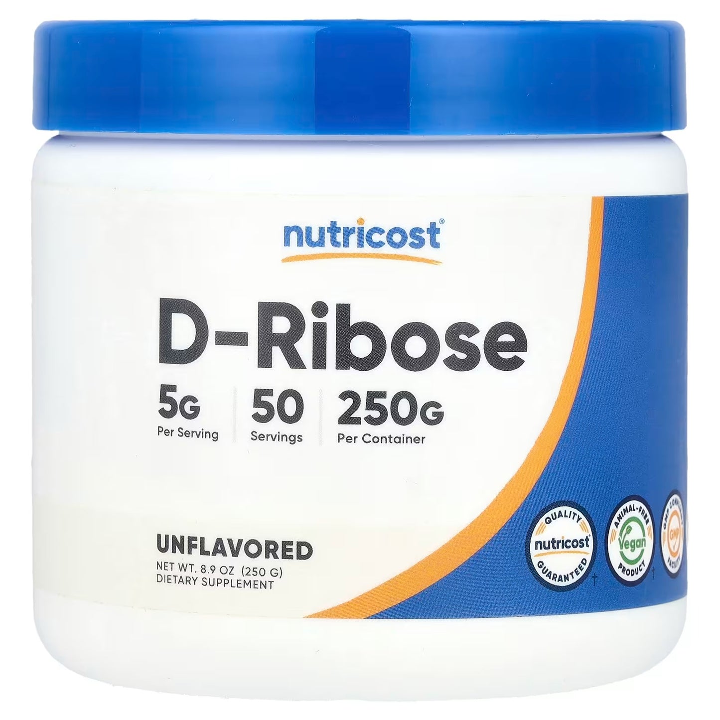 Nutricost D-Ribose Powder 250g – Pure D-Ribose Supplement, Unflavored Energy Support