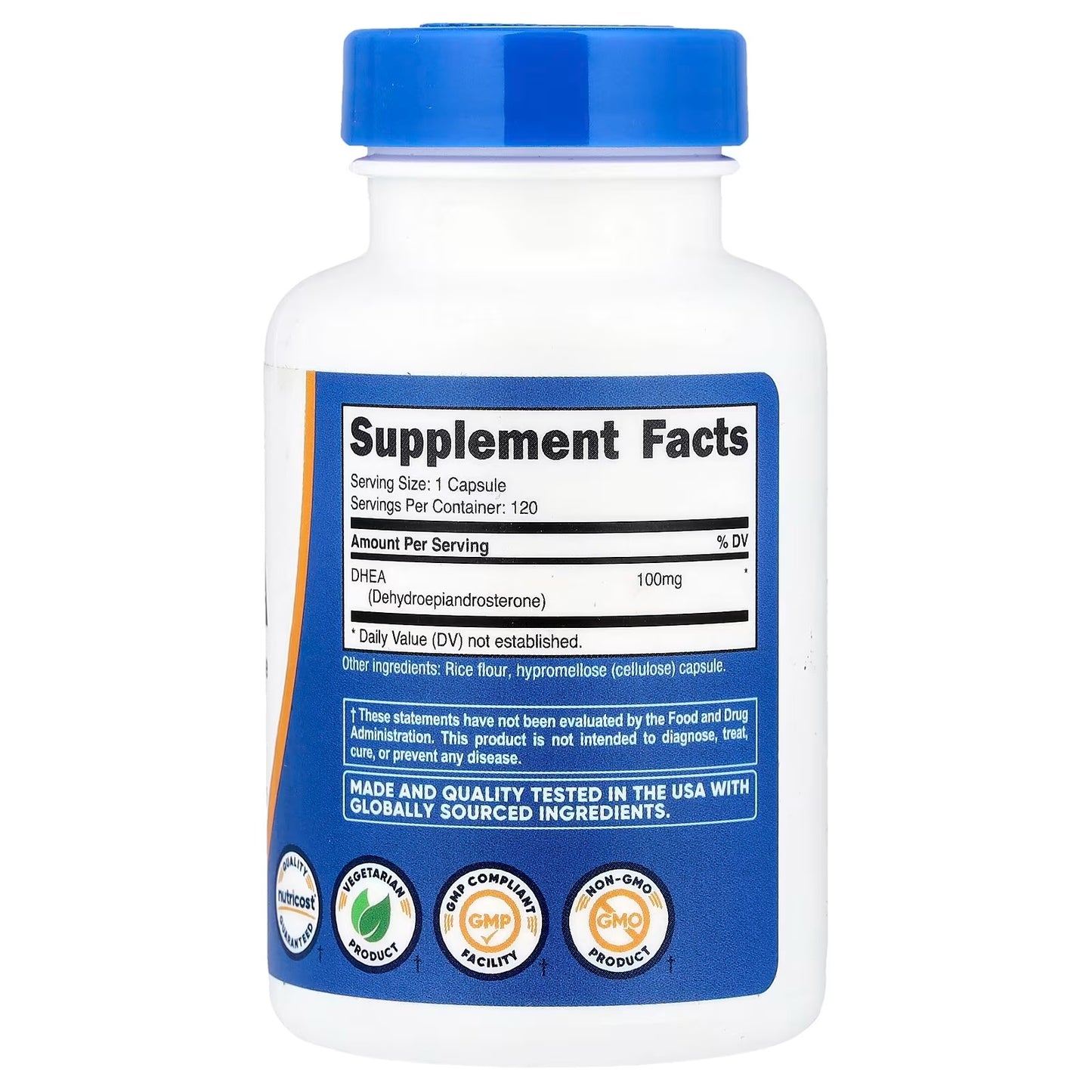Nutricost DHEA 100mg – 120 Capsules, Gluten-Free, Soy-Free & GMO-Free Supplement