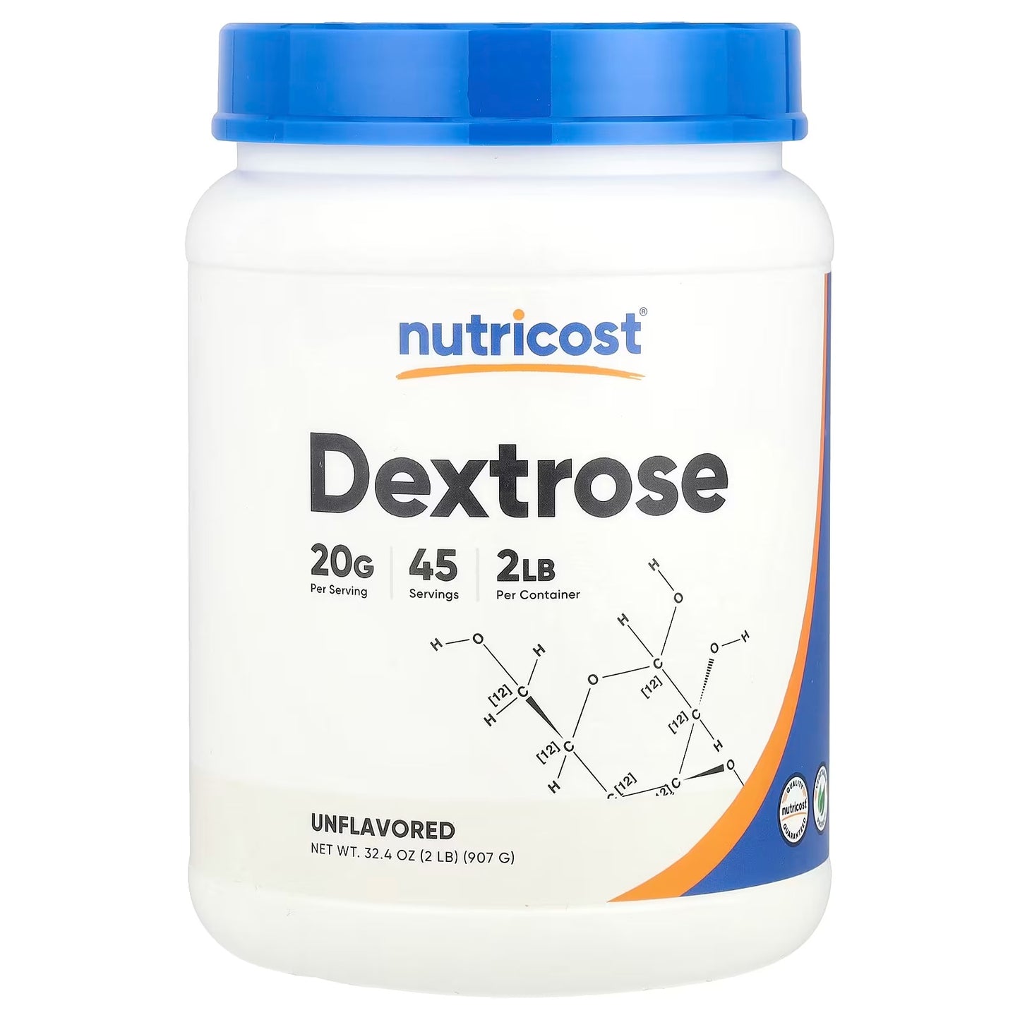 Nutricost Dextrose Powder 2 lbs (907g) – Non-GMO & Gluten-Free Carbohydrate Supplement