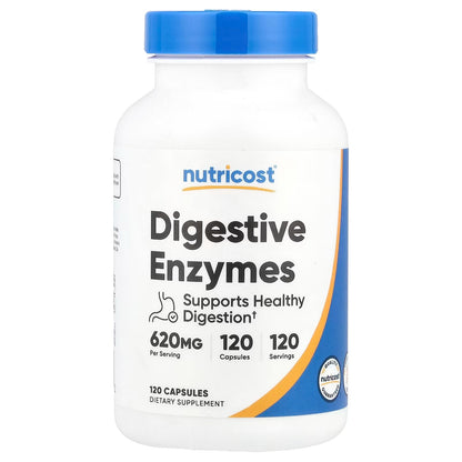 Nutricost Digestive Enzymes 620mg – 120 Capsules, Complete Digestive Enzyme Supplement