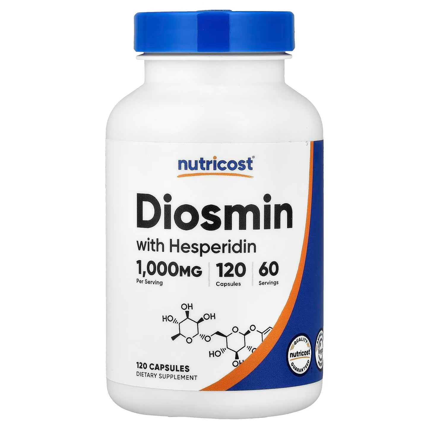 Nutricost Diosmin with Hesperidin 1000mg Complex – 120 Vegan Capsules, 60 Servings, 500mg Diosmin + 500mg Hesperidin, Gluten-Free & GMO-Free
