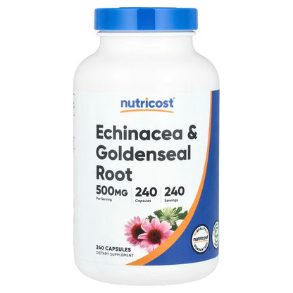 Nutricost Echinacea & Goldenseal Root 500mg – 240 Vegetarian Capsules, Non-GMO & Gluten-Free Herbal Supplement