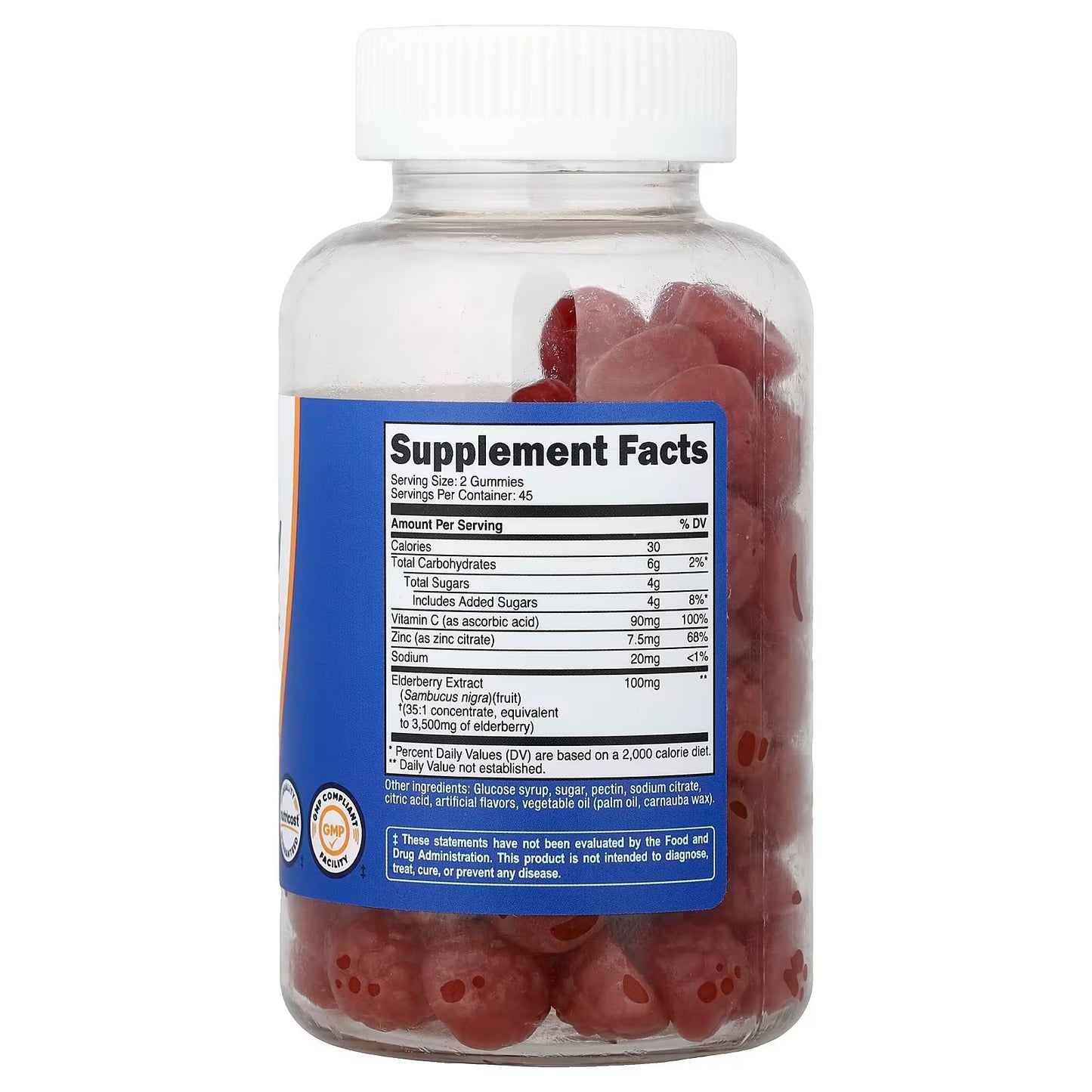Nutricost Elderberry Extract Gummies – 90 Gummies, 45 Servings, Natural Elderberry Supplement