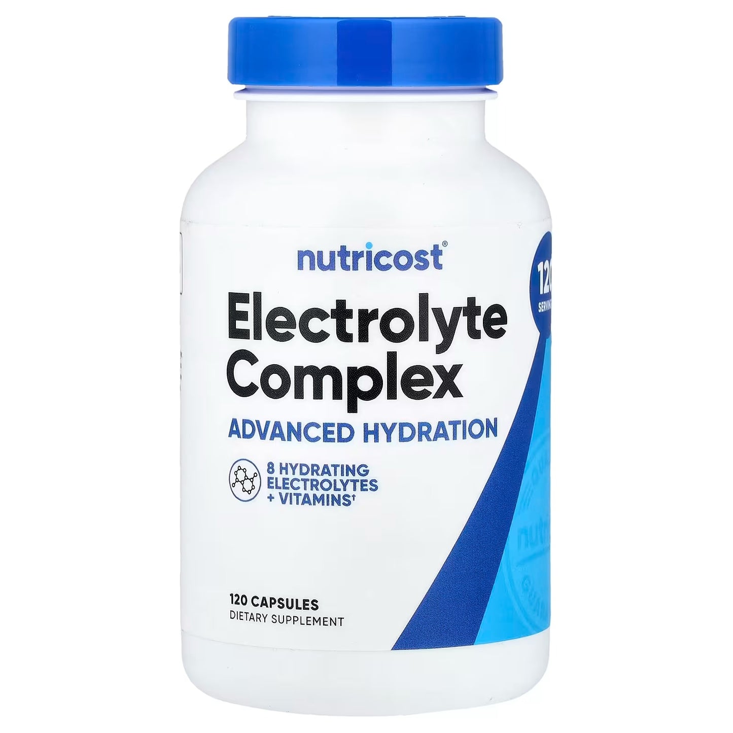 Nutricost Electrolyte Complex Advanced Hydration – 120 Vegetarian Capsules, 8 Electrolytes & Vitamins, Gluten-Free & GMO-Free