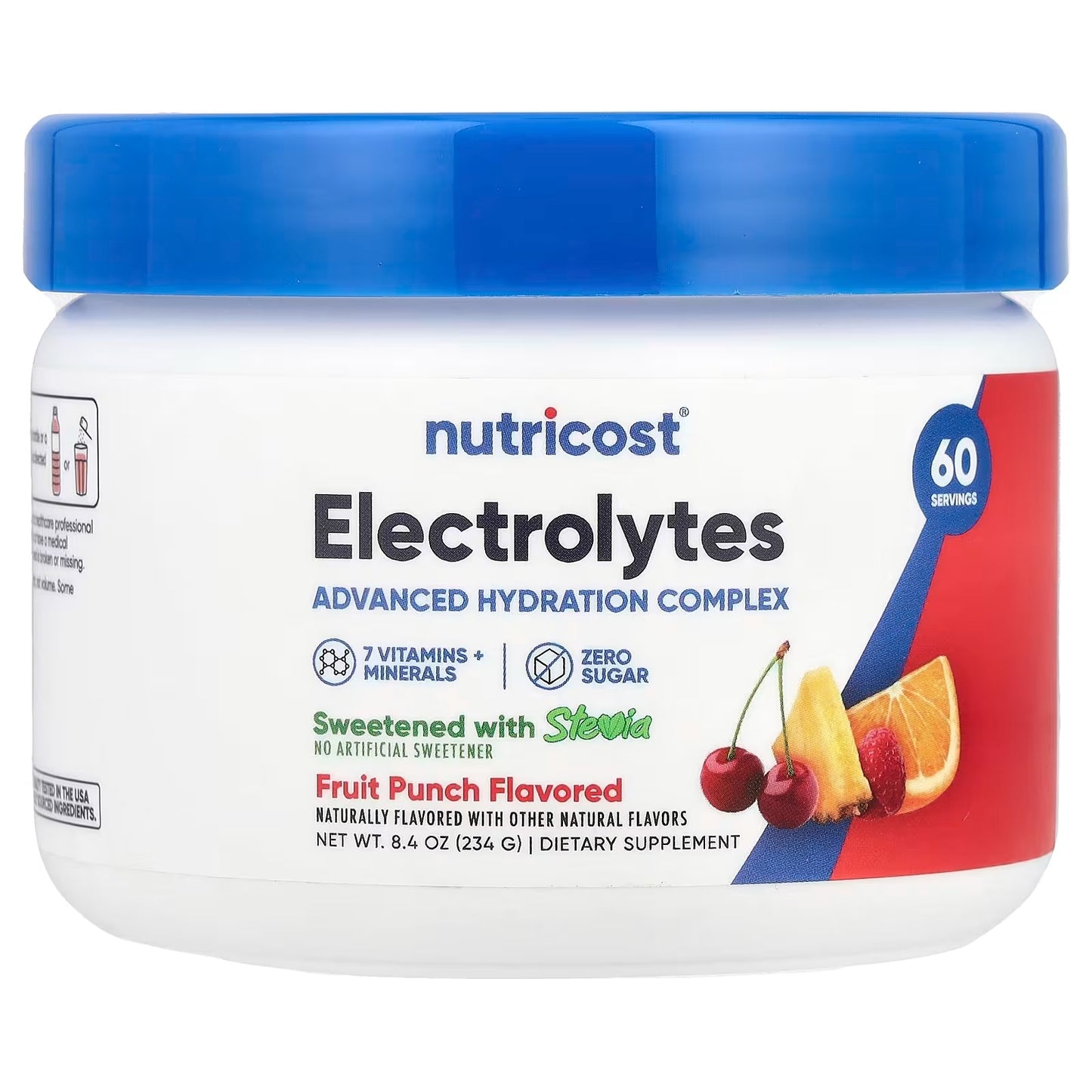 Nutricost Electrolytes Complex – Fruit Punch, 40 Stickpacks, Advanced Hydration & Electrolyte Supplement