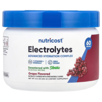 Nutricost Electrolytes Complex Grape – 40 Stickpacks, Hydration & Electrolyte Supplement