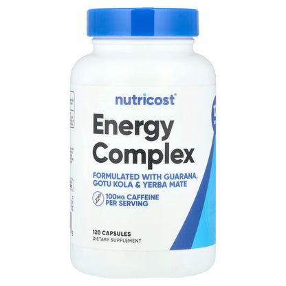 Nutricost Natural Energy Pills Complex – 120 Capsules, Gluten-Free & GMO-Free Energy Supplement