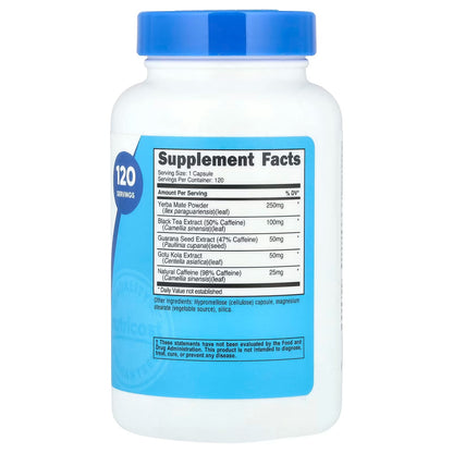 Nutricost Natural Energy Pills Complex – 120 Capsules, Gluten-Free & GMO-Free Energy Supplement