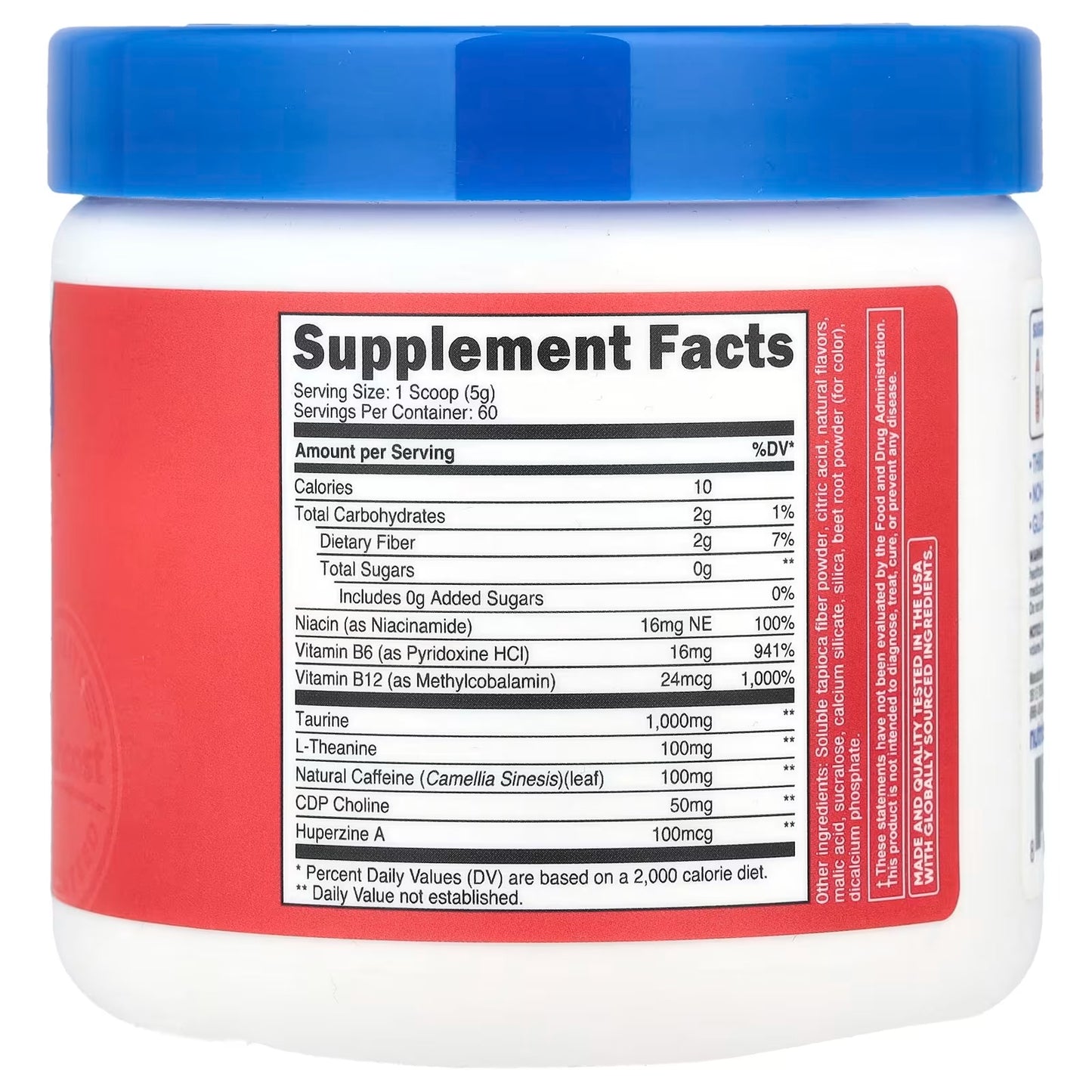Nutricost Energy Complex Powder 300g – Strawberry Kiwi, 60 Servings, Energy & Performance Supplement