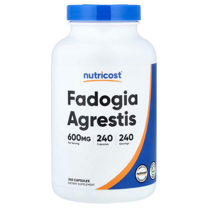 Nutricost Fadogia Agrestis 600mg – 240 Capsules, 10:1 Potent Extract, Gluten-Free & GMO-Free
