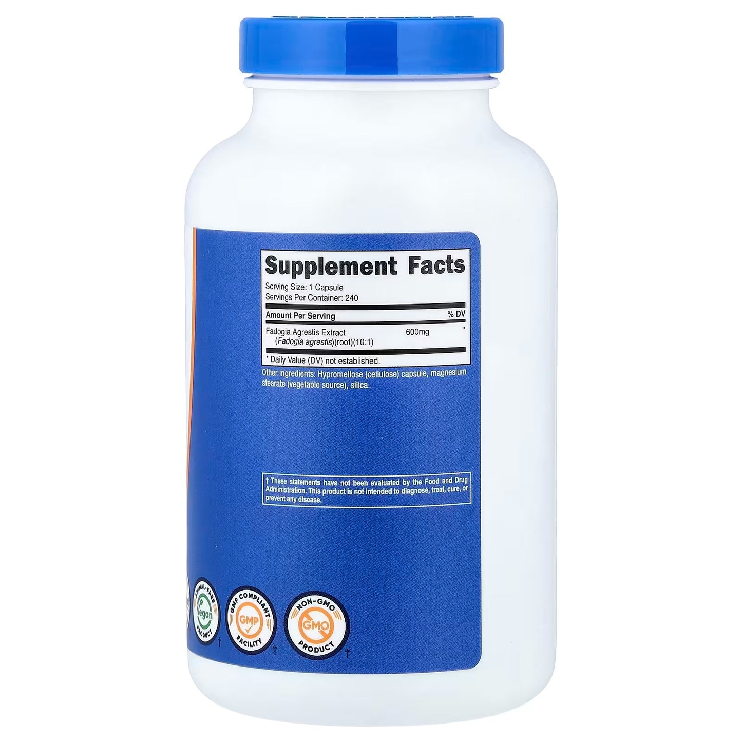 Nutricost Fadogia Agrestis 600mg – 240 Capsules, 10:1 Potent Extract, Gluten-Free & GMO-Free