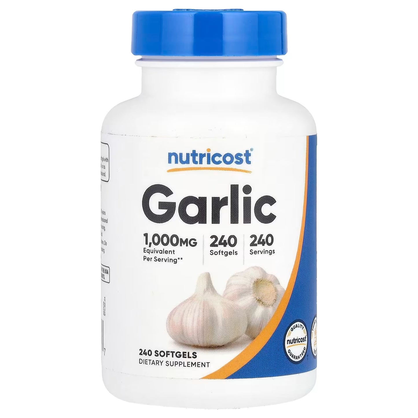 Nutricost Garlic 1000mg – 240 Odorless Softgels, Gluten-Free Garlic Supplement