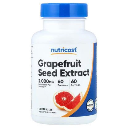 Nutricost Grapefruit Seed Extract – 60 Capsules, 60 Servings, Natural Herbal Supplement