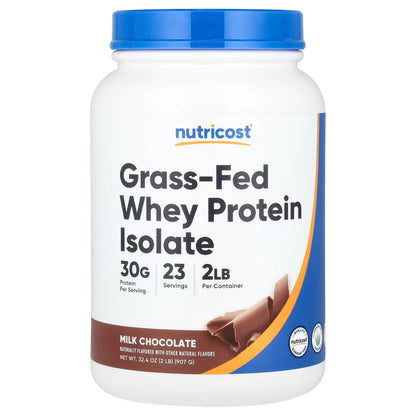 Nutricost Whey Protein Isolate 2 lbs (907g) – Milk Chocolate Flavor, Premium Protein Powder