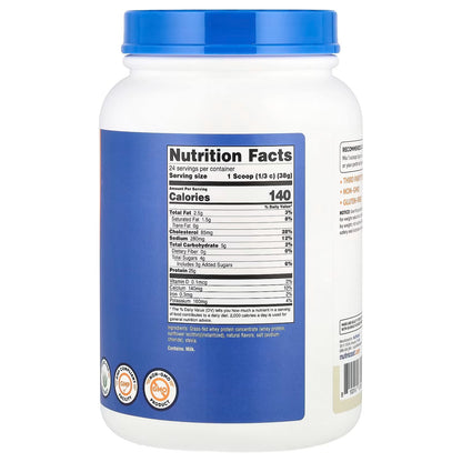 Nutricost Grass-Fed Whey Protein Isolate 2 lbs (907g) – Unflavored Premium Protein Powder