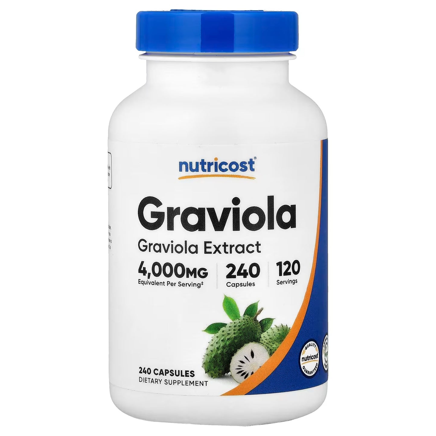 Nutricost Graviola Extract – 240 Capsules, 120 Servings, Gluten-Free Herbal Supplement