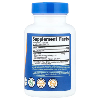 Nutricost Guggul Extract – 120 Capsules, 30 Servings, Herbal Botanical Supplement