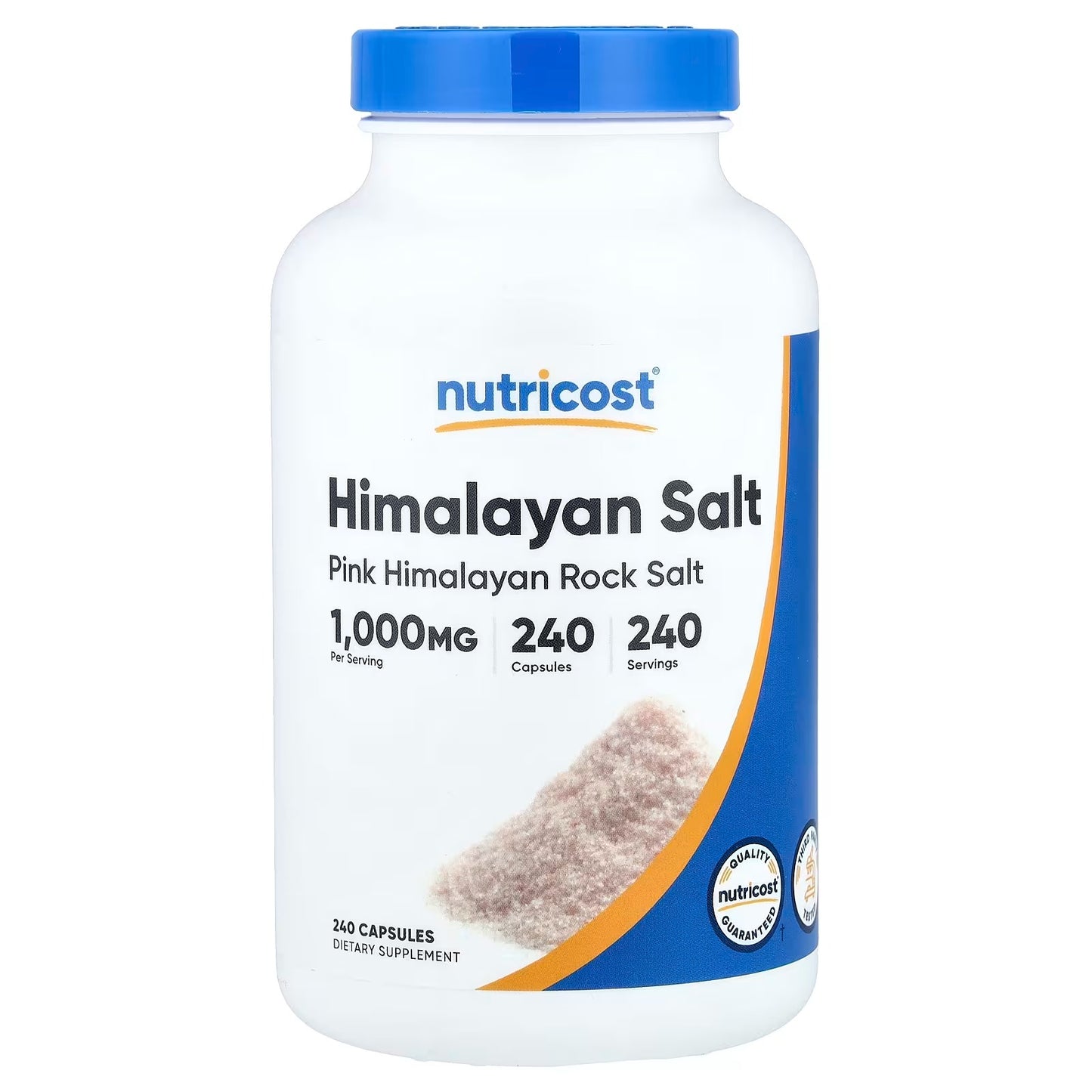Nutricost Pink Himalayan Salt 1000mg – 240 Capsules, 390mg Sodium Per Serving, Mineral Supplement