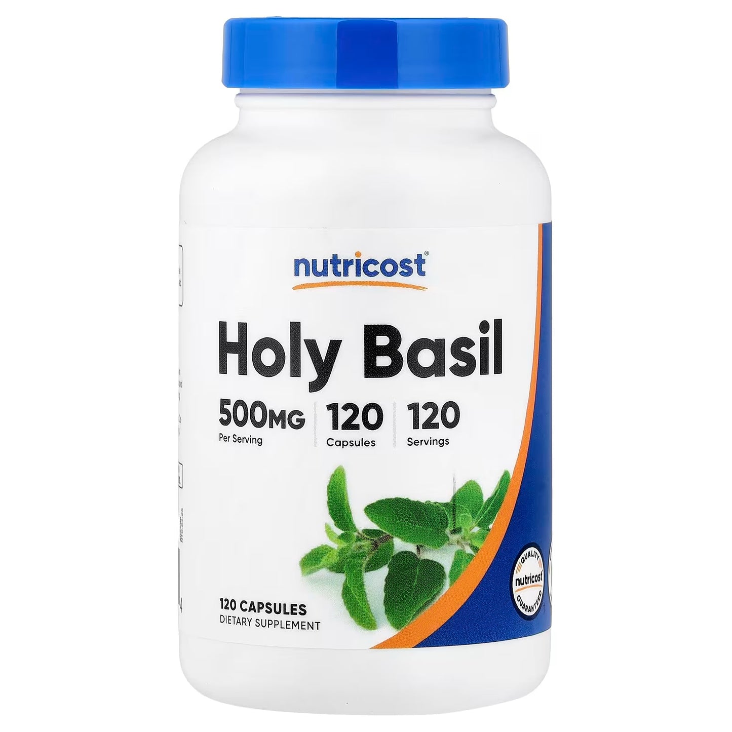 Nutricost Holy Basil 500mg – 120 Vegetarian Capsules, Gluten-Free Herbal Supplement