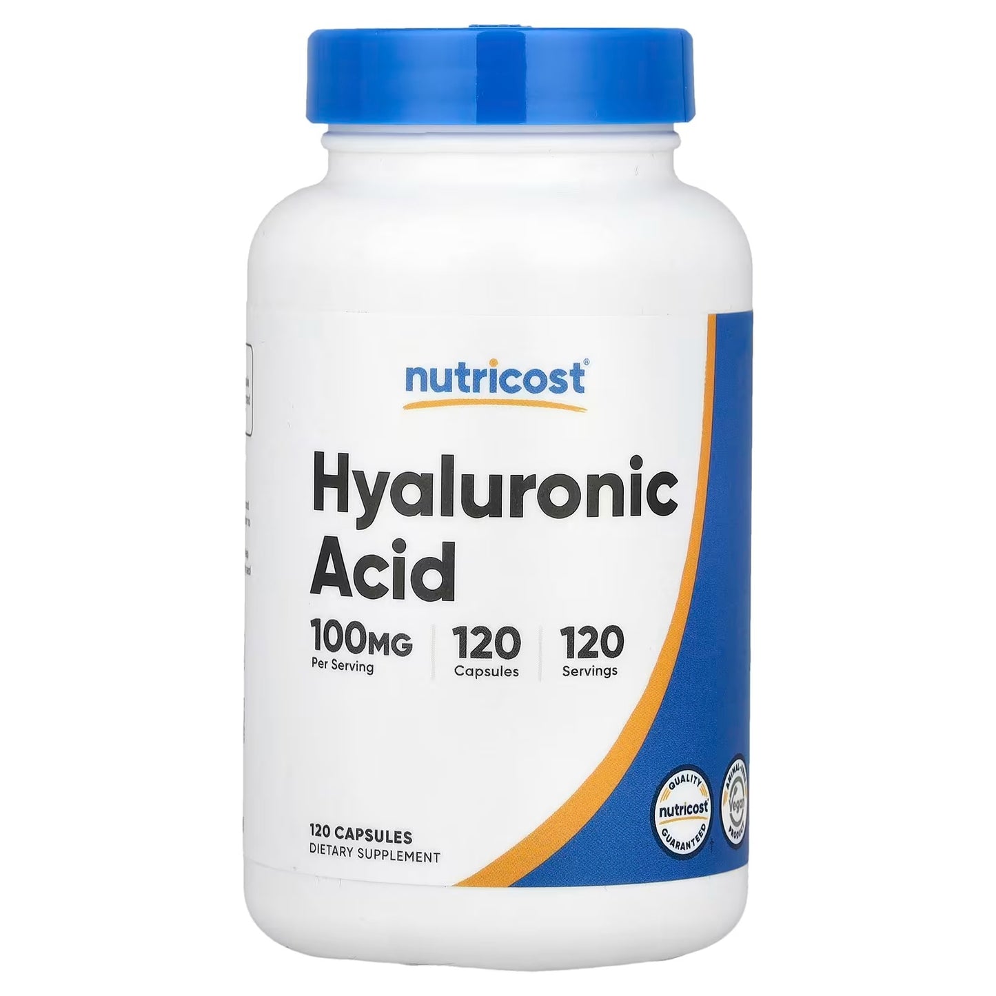 Nutricost Hyaluronic Acid 100mg – 120 Vegetarian Capsules, Gluten-Free & GMO-Free