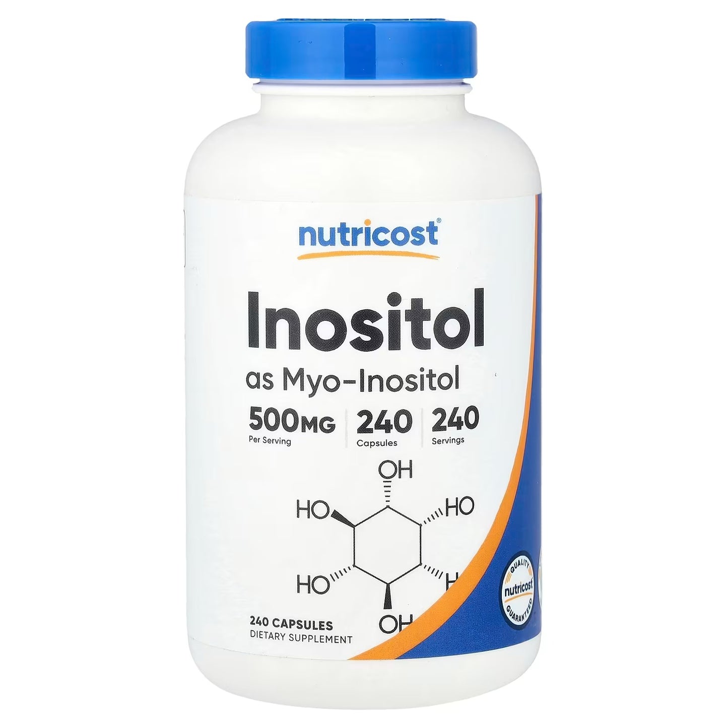 Nutricost Myo-Inositol 500mg – 240 Capsules | GMO-Free Gluten-Free Veggie Capsules
