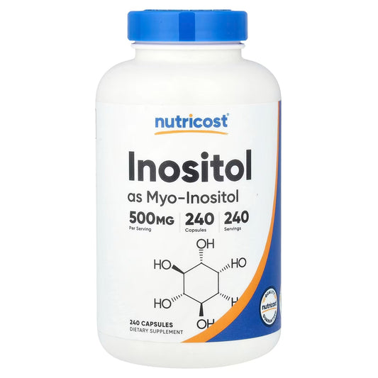 Nutricost Myo-Inositol 500mg – 240 Capsules | GMO-Free Gluten-Free Veggie Capsules