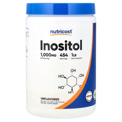 Nutricost Inositol Powder 1 lb (454g) – Pure Inositol Supplement, Gluten-Free & Non-GMO