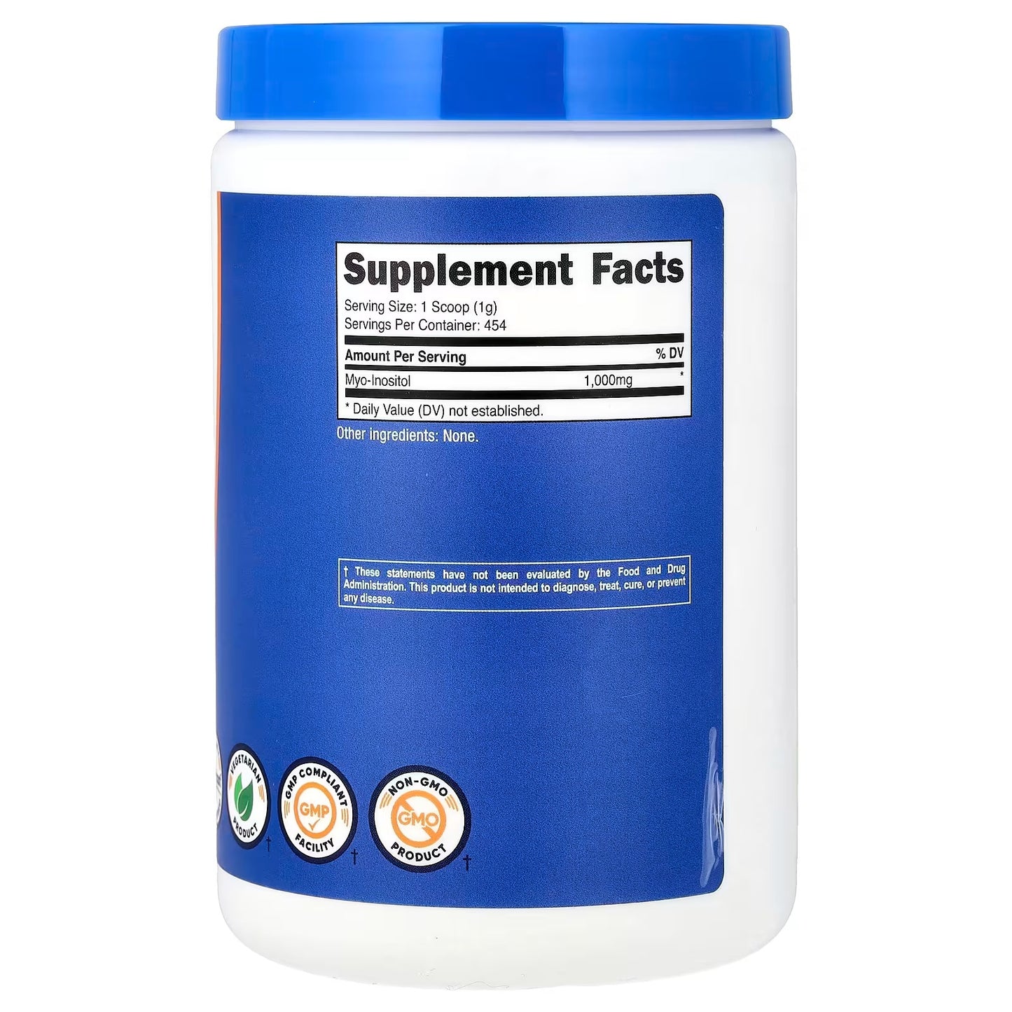 Nutricost Inositol Powder 1 lb (454g) – Pure Inositol Supplement, Gluten-Free & Non-GMO