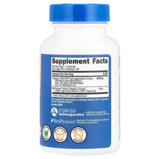 Nutricost KSM-66 Ashwagandha 600mg – 60 Capsules, Premium Ashwagandha Root Extract Supplement